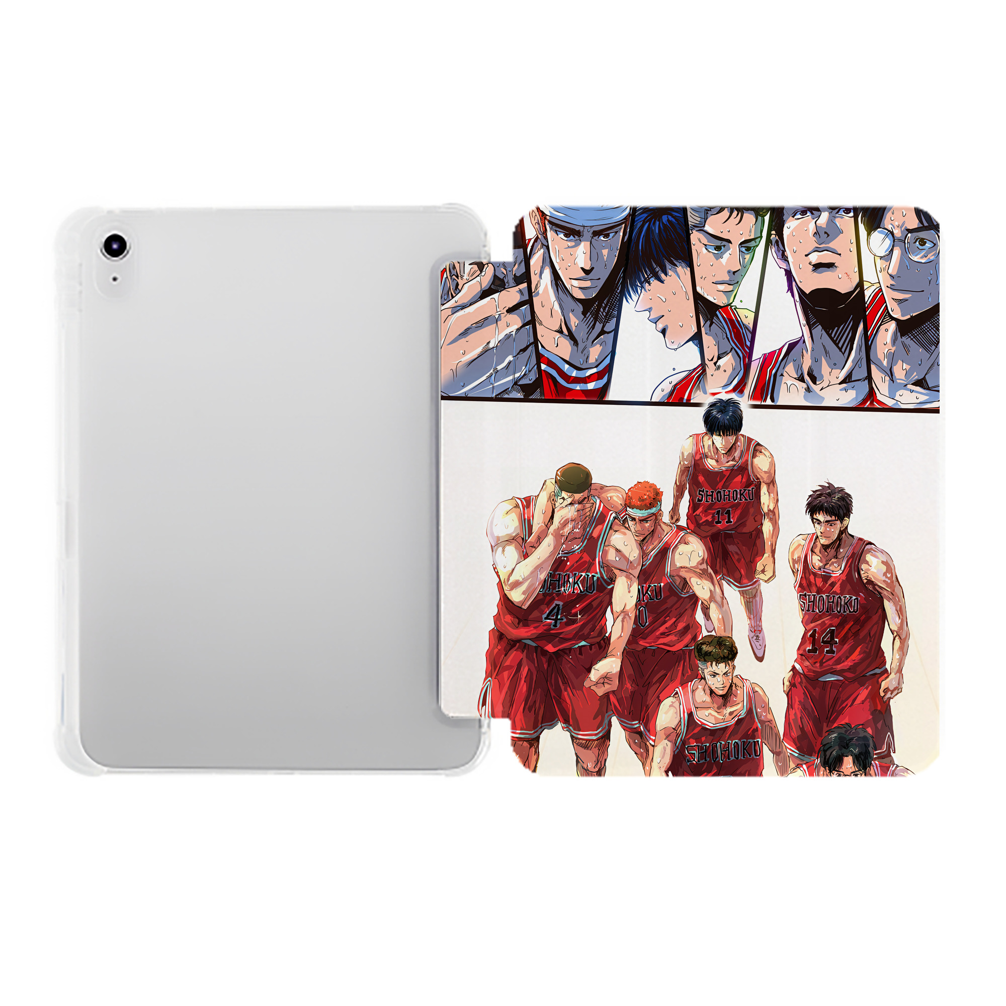 （画像用） SLAM DUNK／スラムダンク IPad ケース ペン収納付き 三つ折りスタンド PUレザー×シリコン 対応機種9.5/10.5/10.9インチ